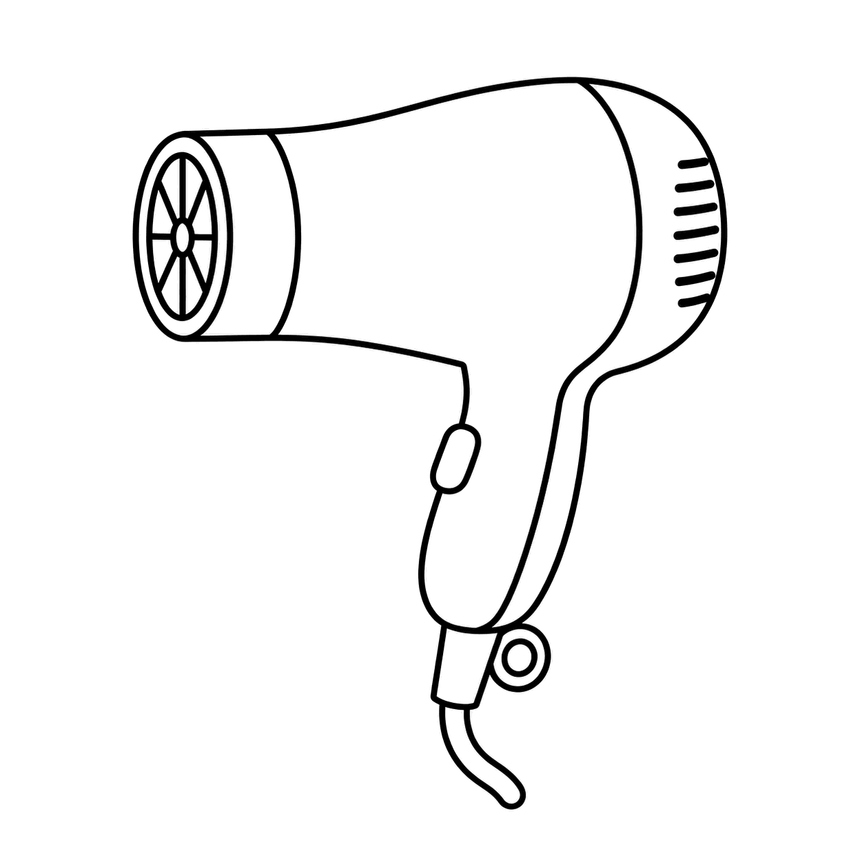 ドライヤーのぬりえ用線画