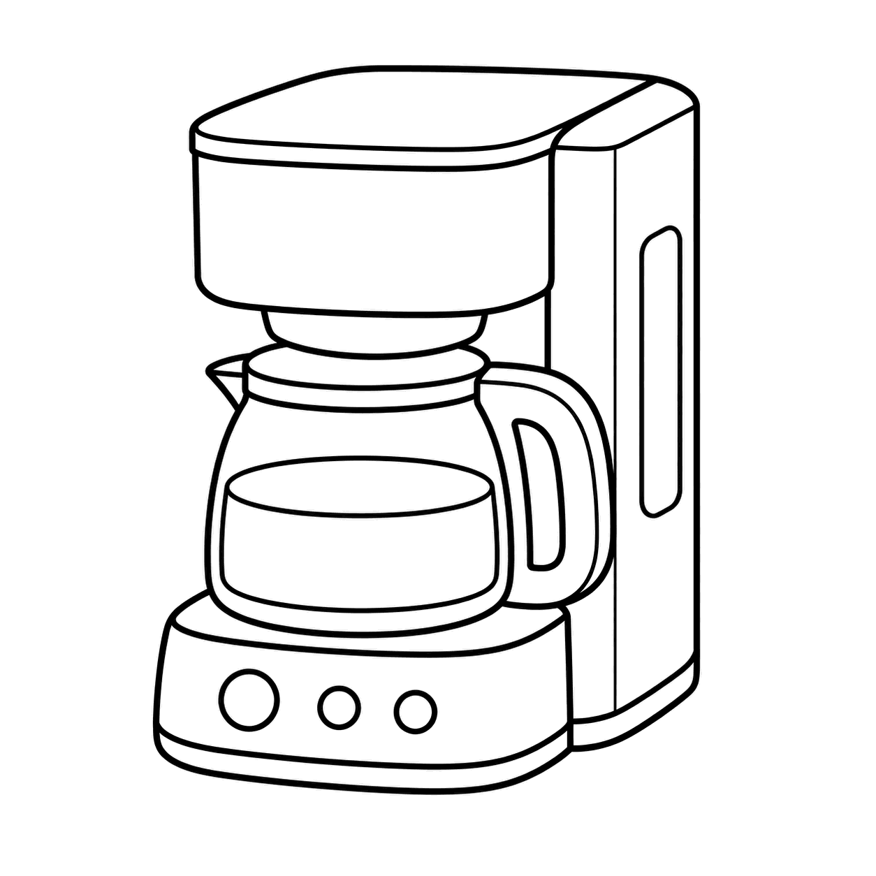 コーヒーメーカーのぬりえ用線画