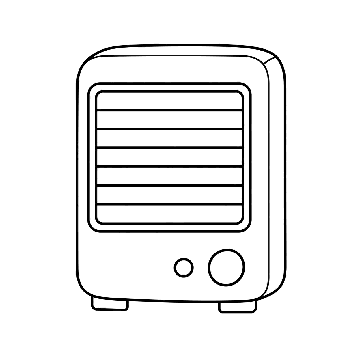 ヒーターのぬりえ用線画