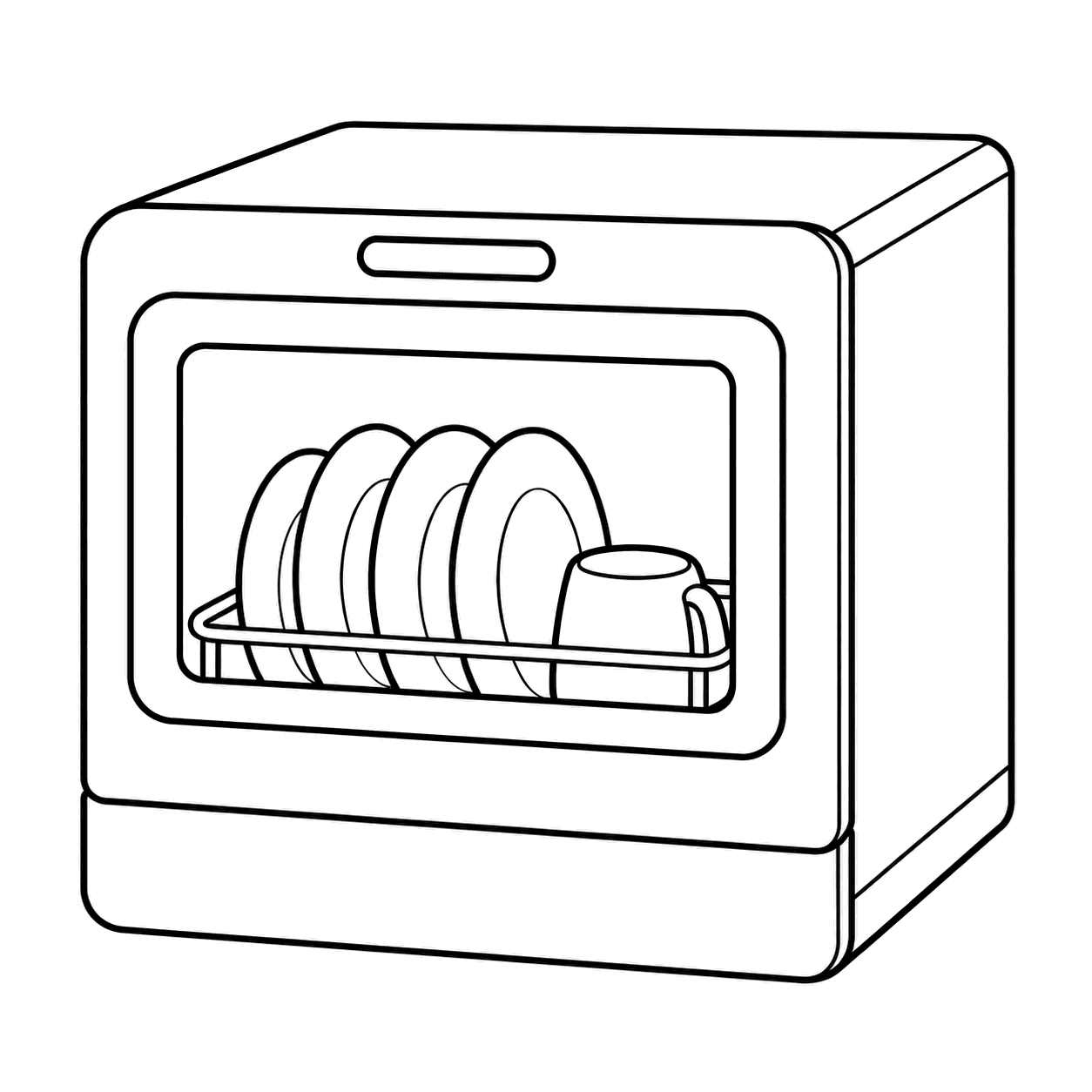 食洗機のぬりえ用線画