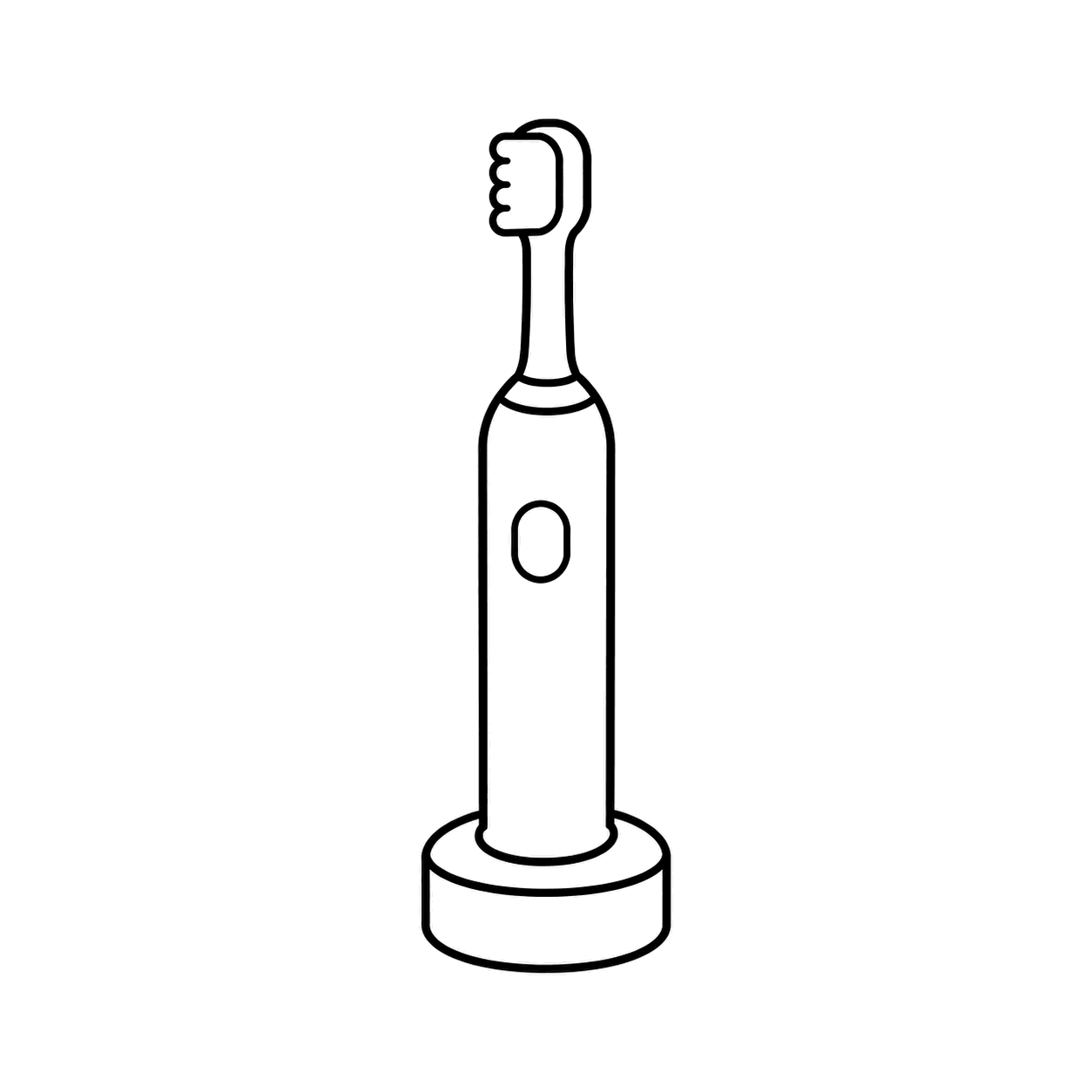 電動歯ブラシのぬりえ用線画