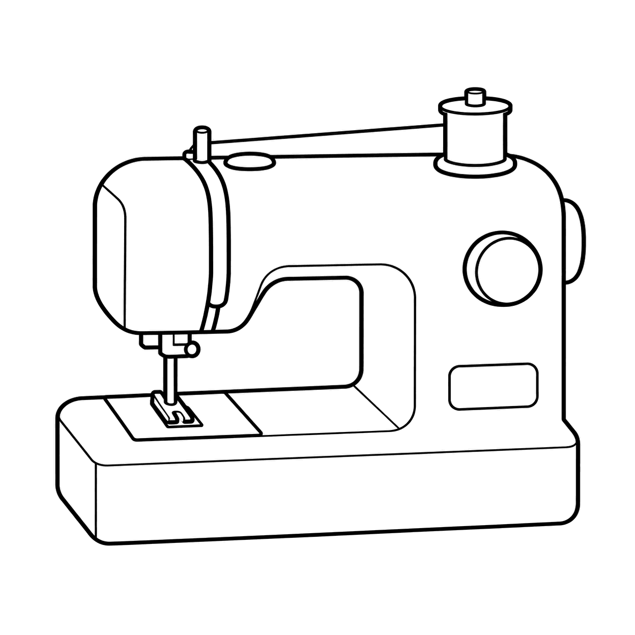 ミシンのぬりえ用線画