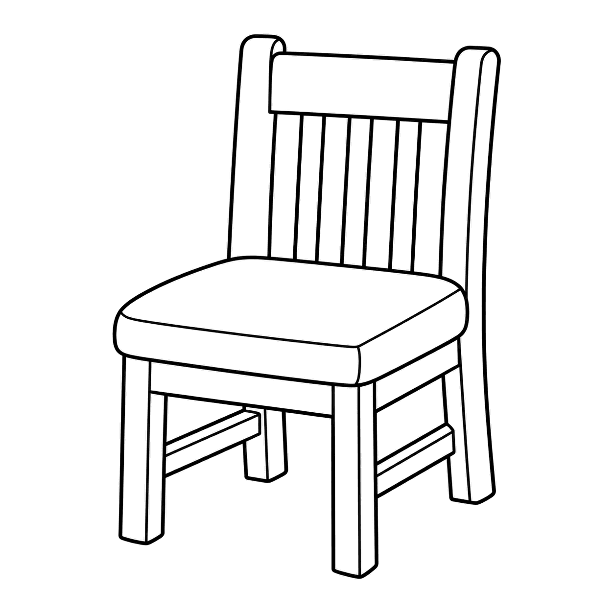 椅子のぬりえ用線画
