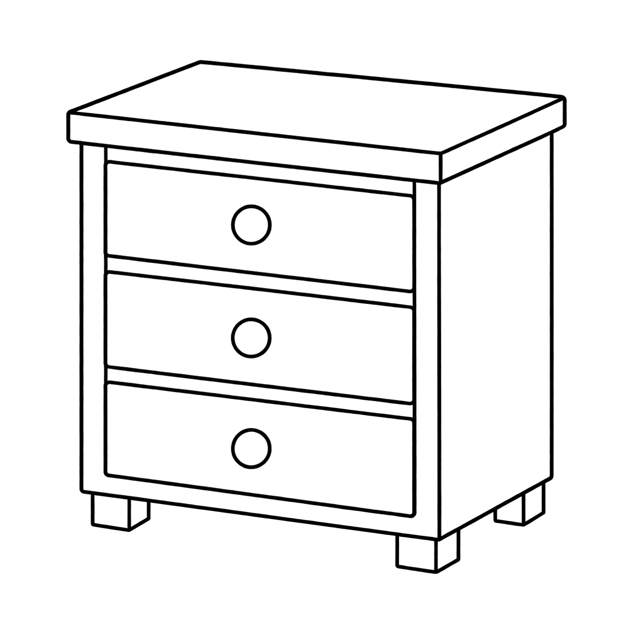 チェストのぬりえ用線画