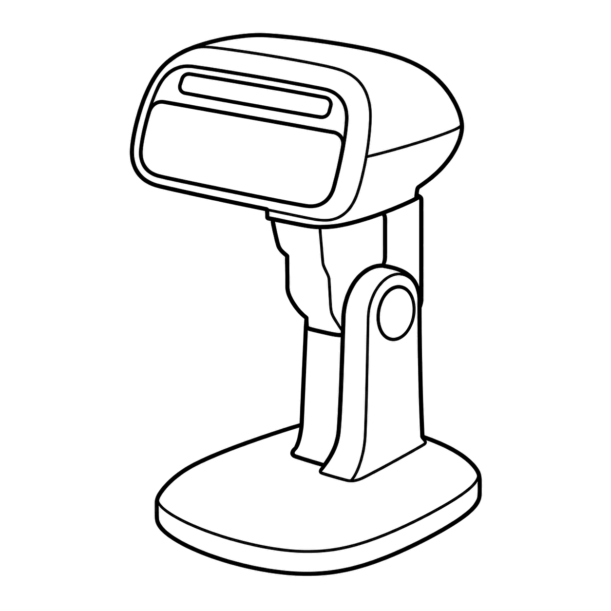 会計スキャナーのぬりえ用線画