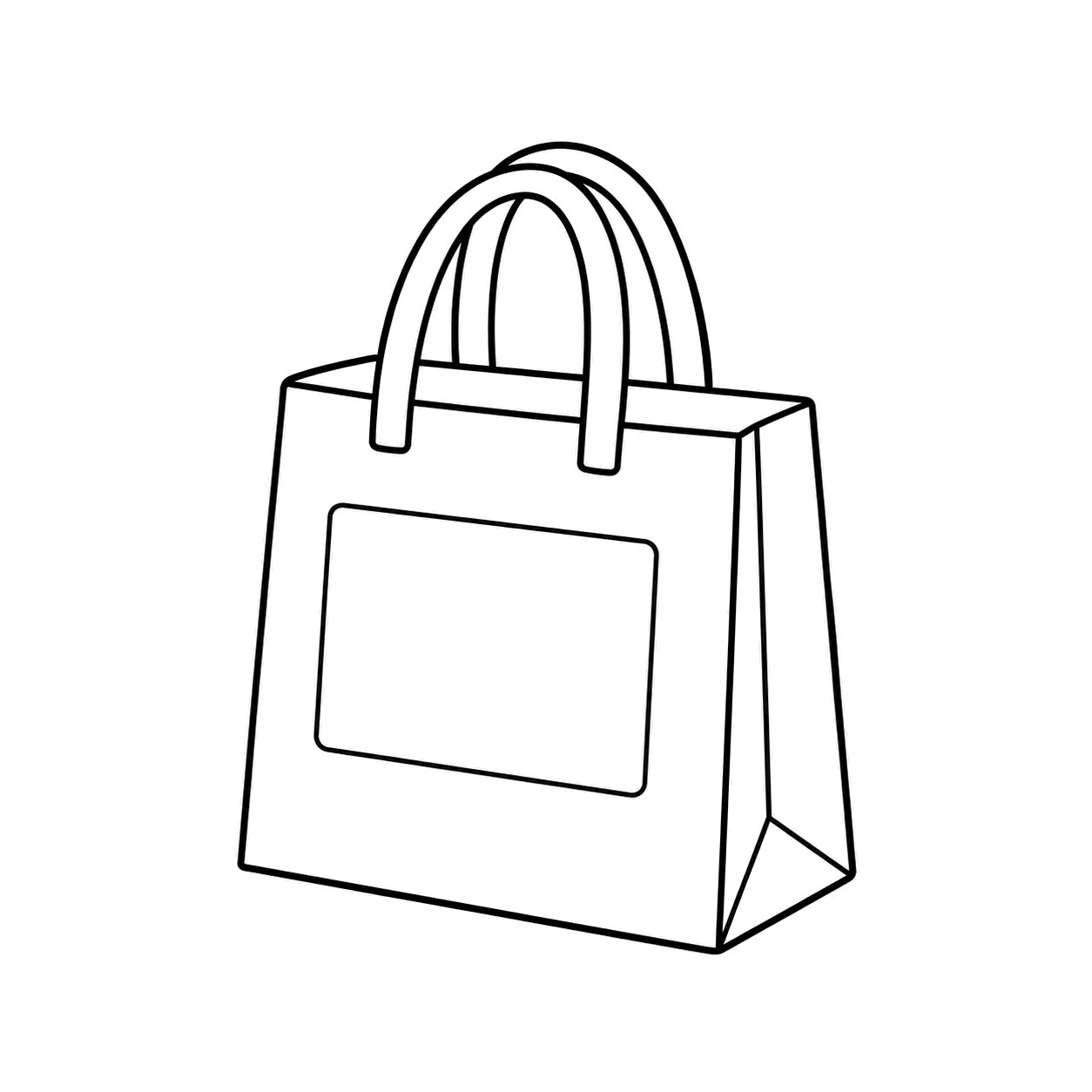 エコバッグのぬりえ用線画