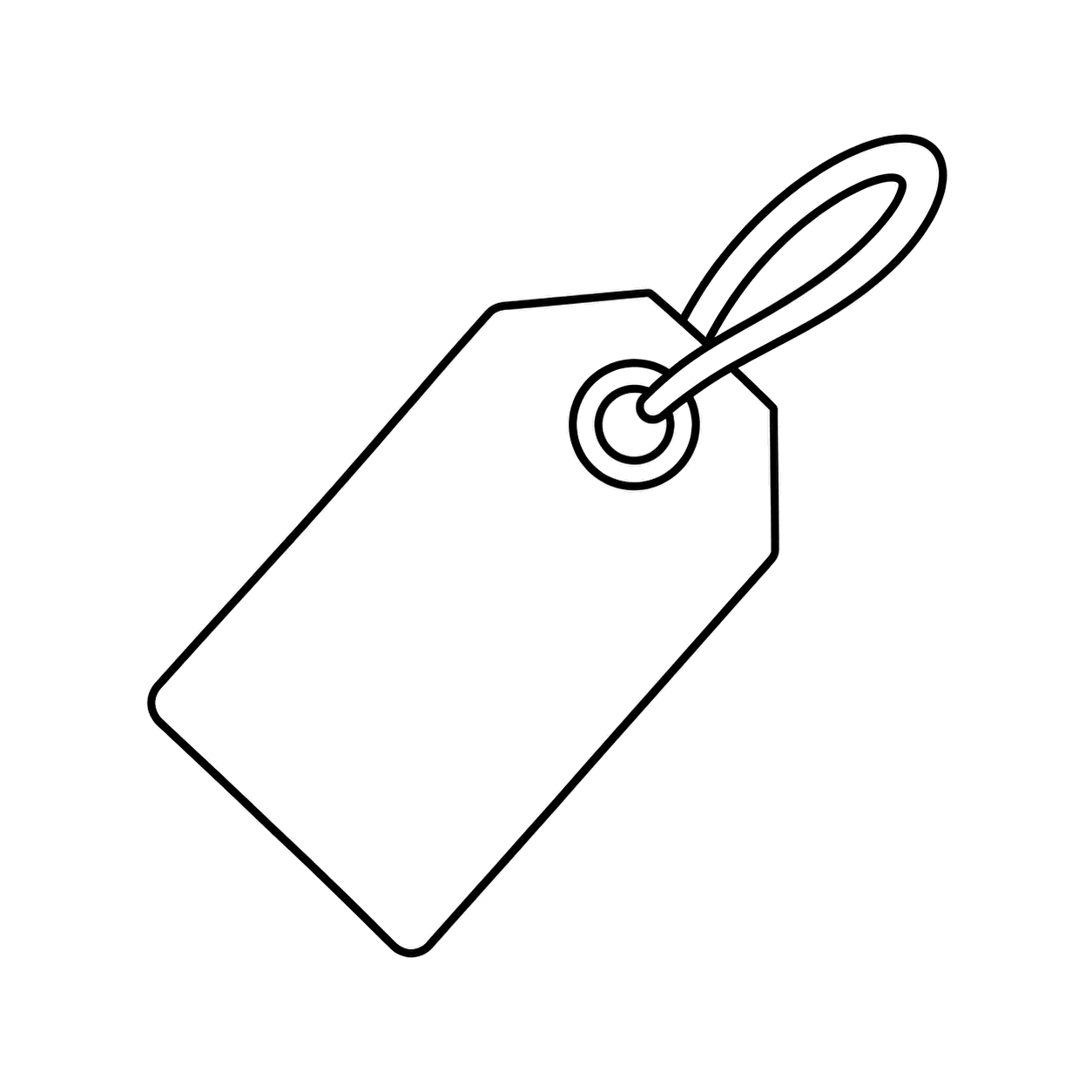 値札のぬりえ用線画