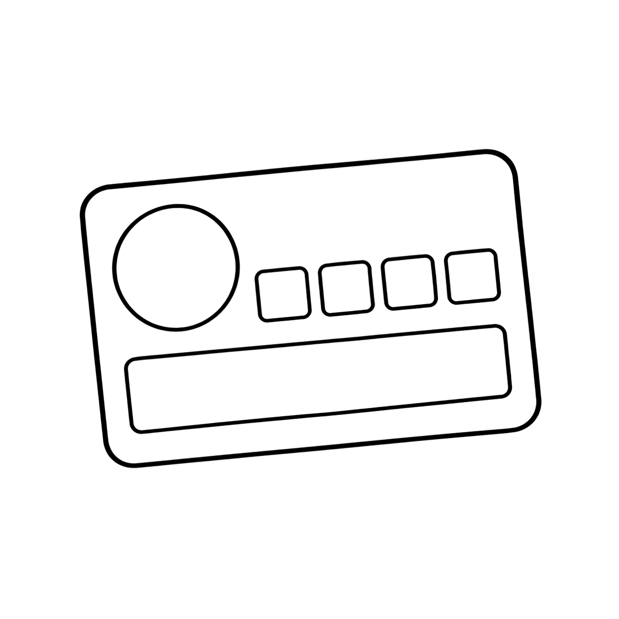 ポイントカードのぬりえ用線画