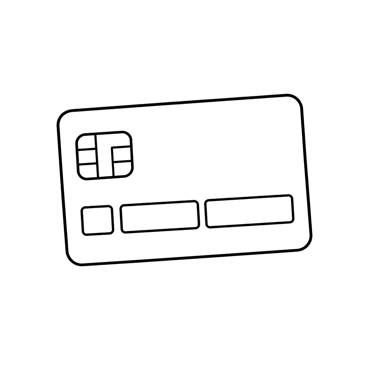 支払いカードのぬりえ用線画