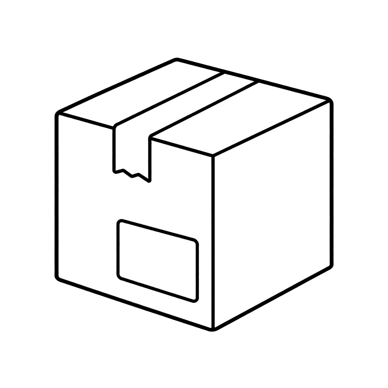 配送箱のぬりえ用線画