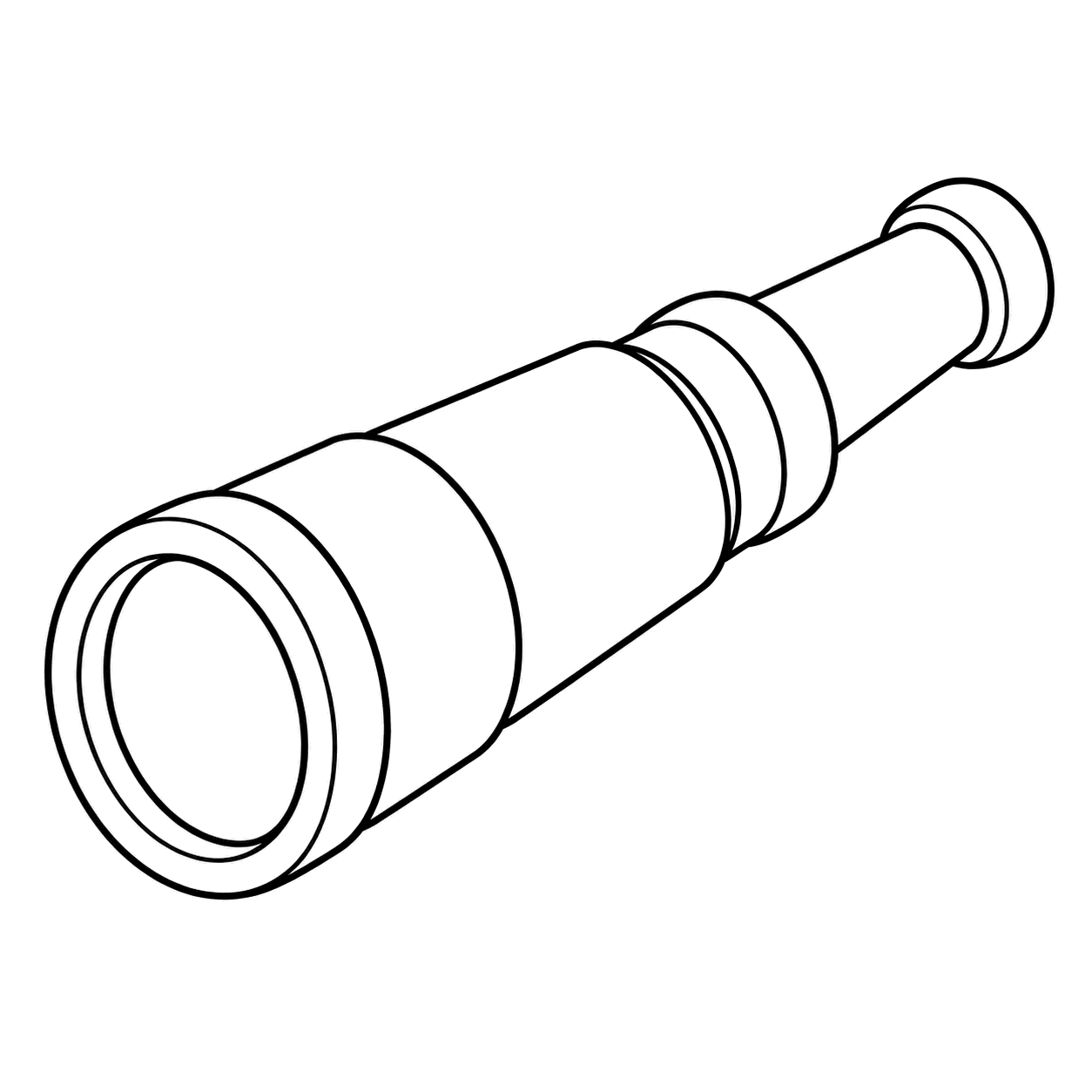 望遠鏡のぬりえ用線画