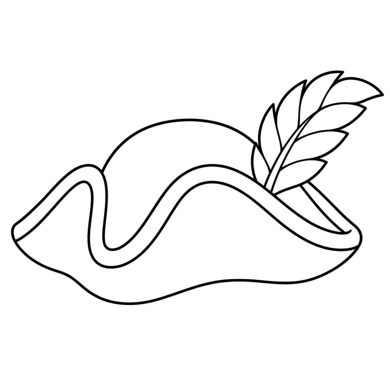 三角帽子のぬりえ用線画