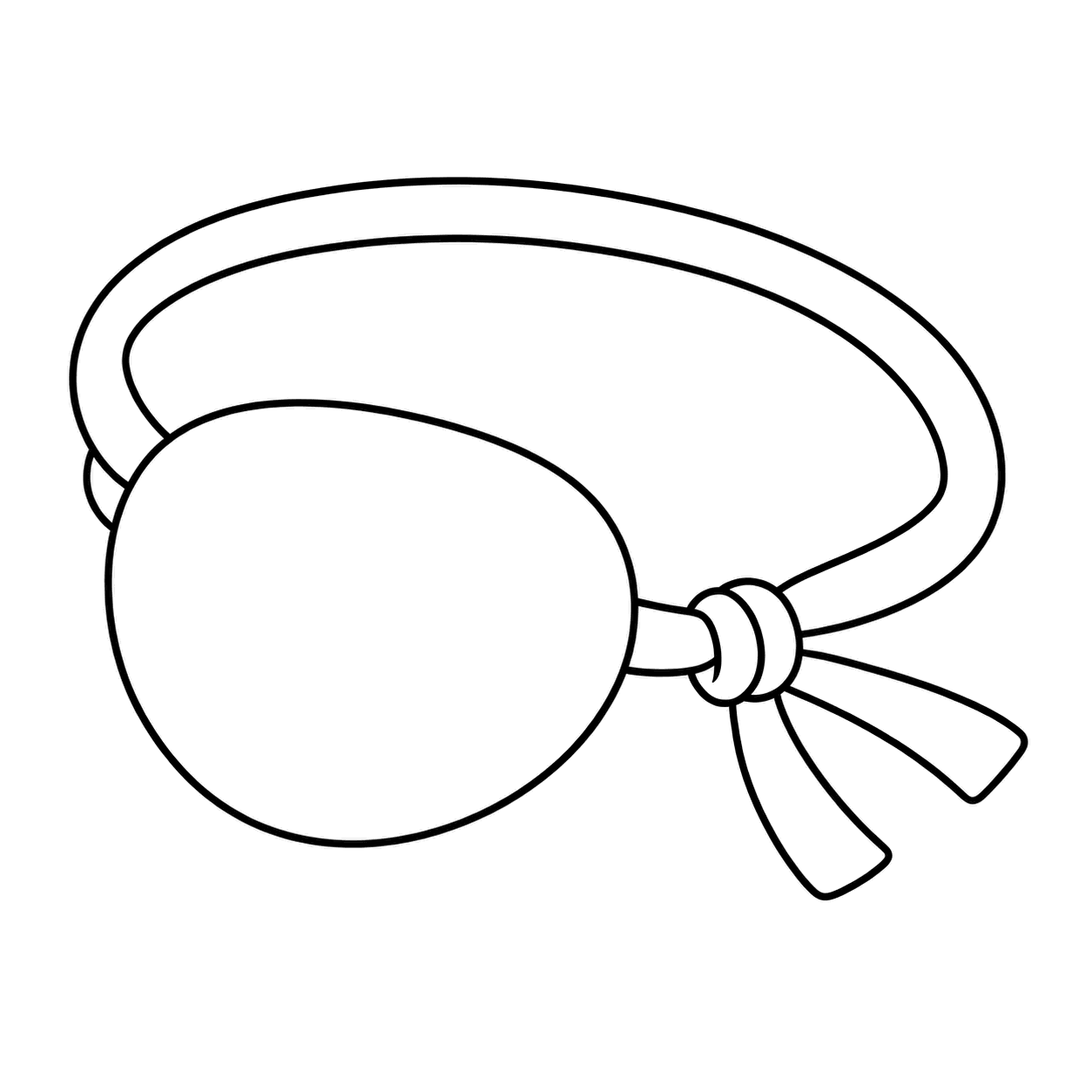 眼帯のぬり絵用線画