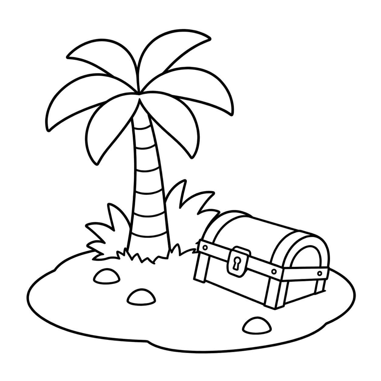 宝の島のぬりえ用線画
