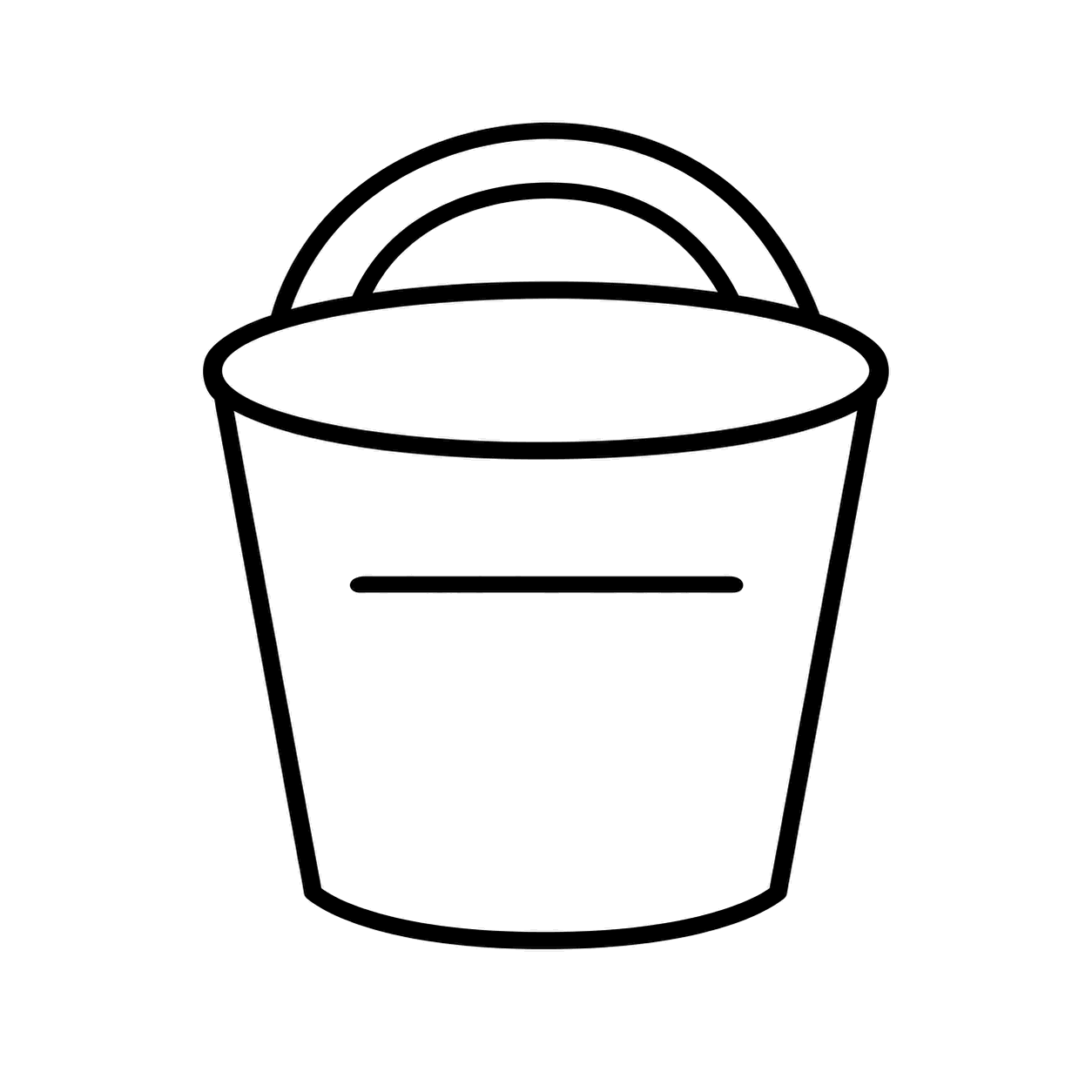 バケツのぬりえ用線画