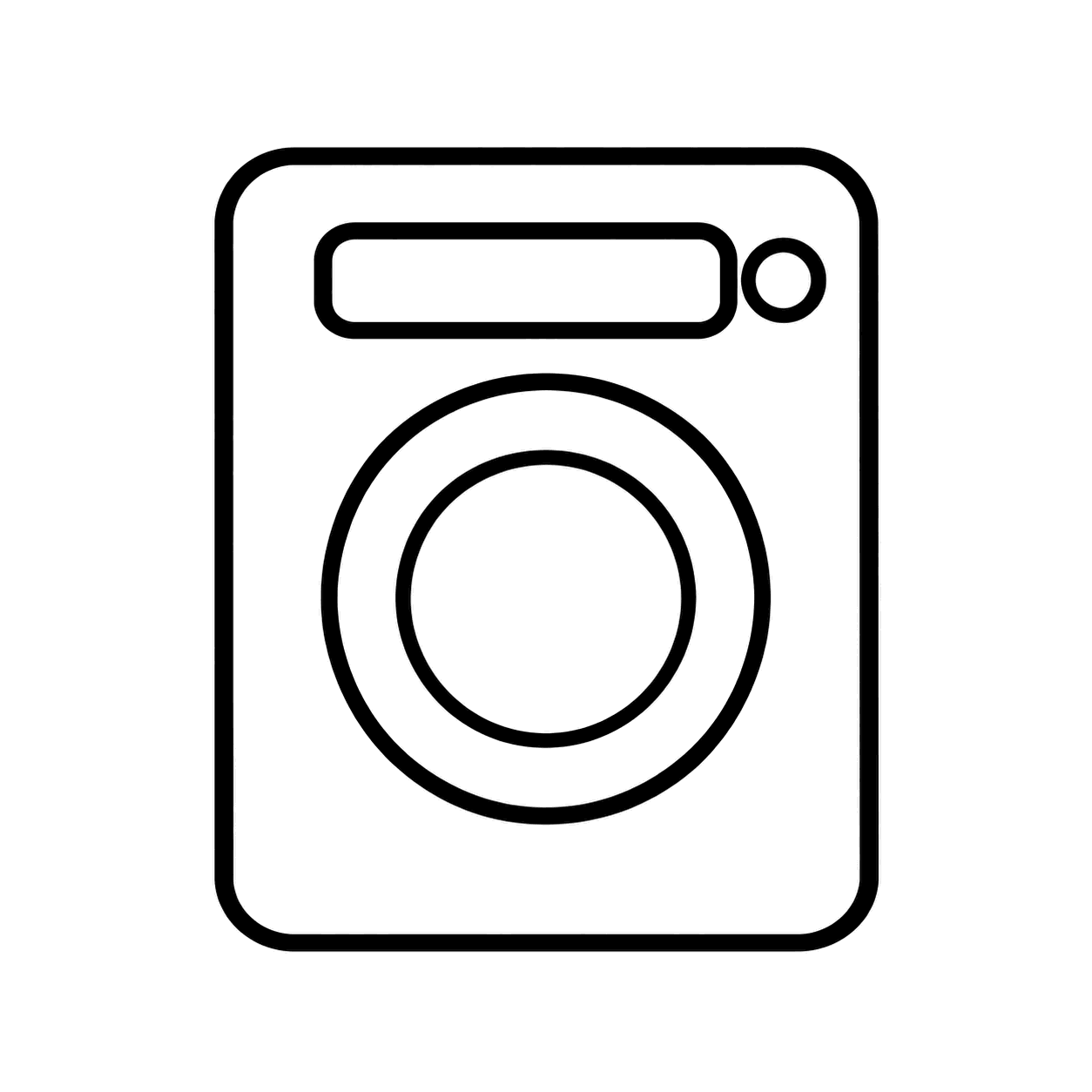 洗濯機のぬりえ用線画