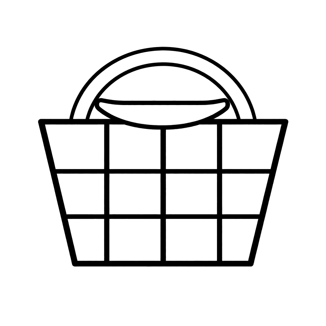 洗濯かごのぬりえ用線画