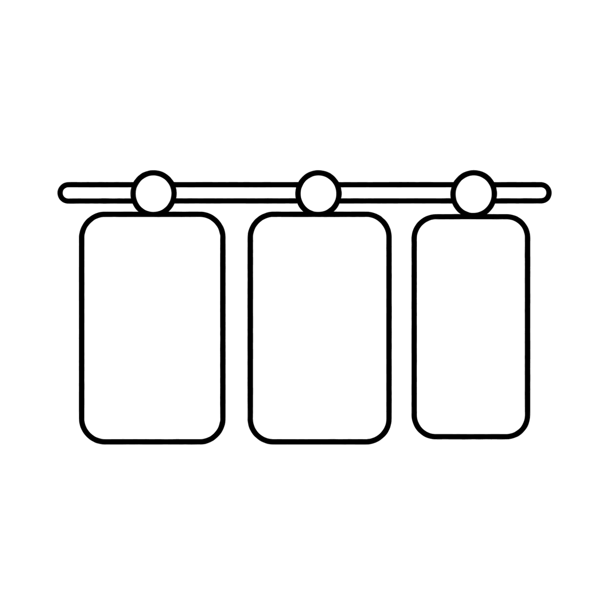 干した洗濯物のぬりえ用線画