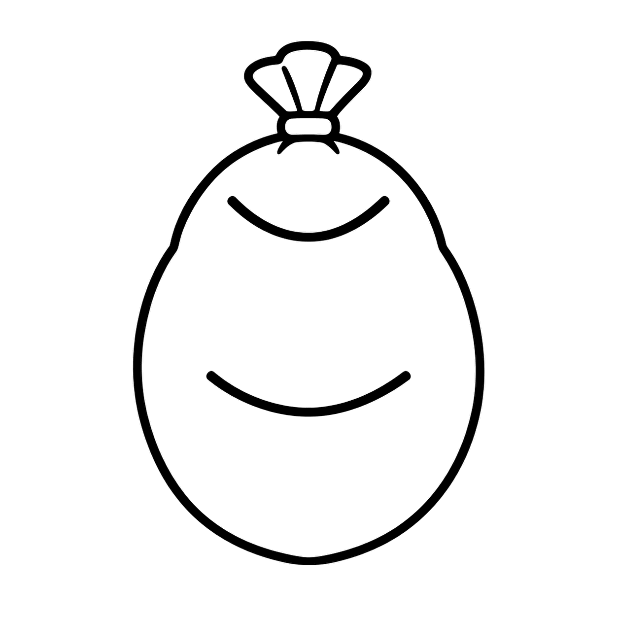 ゴミ袋のぬりえ用線画