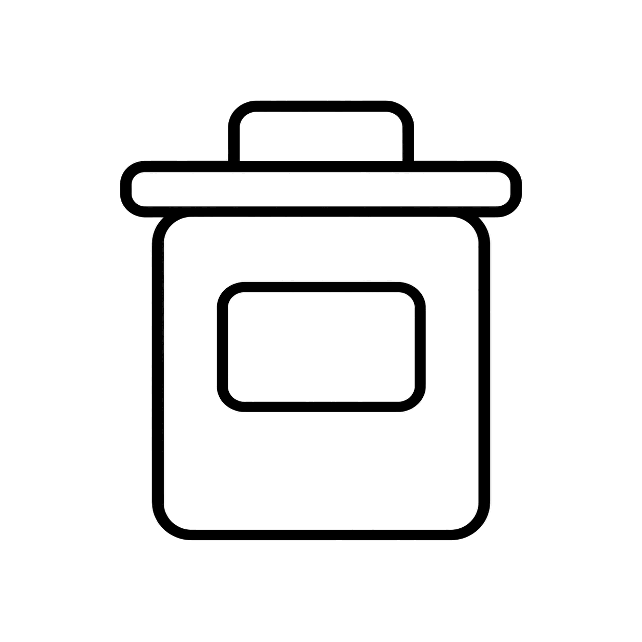 家庭用ゴミ箱のぬりえ用線画