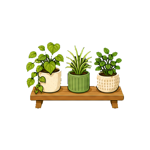 文字や顔がない植物棚のアイコン