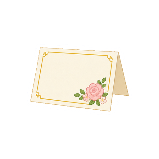文字がない結婚式の席札アイコン