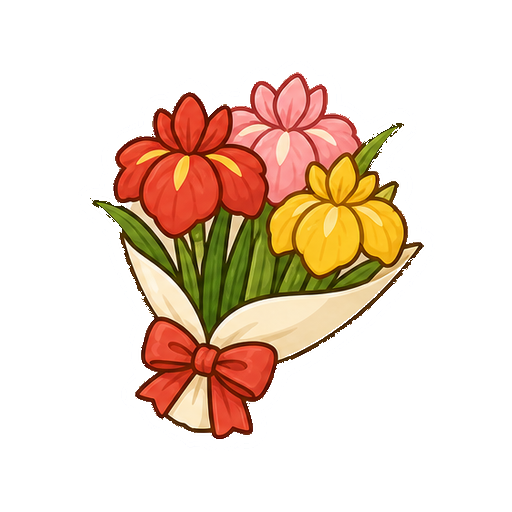 文字がない菖蒲の花束アイコン