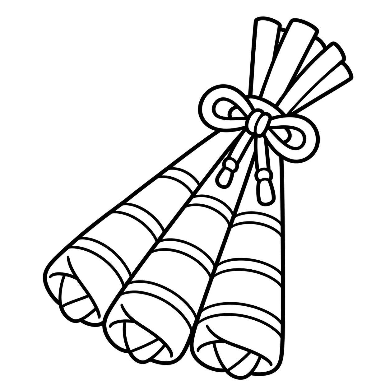 ちまきのぬり絵用線画