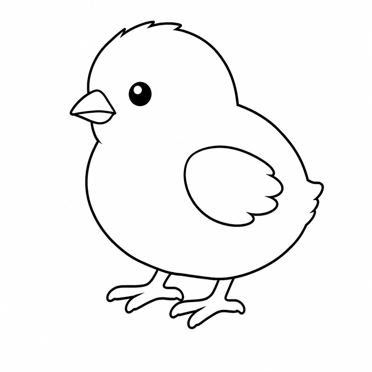ひよこのぬり絵用線画