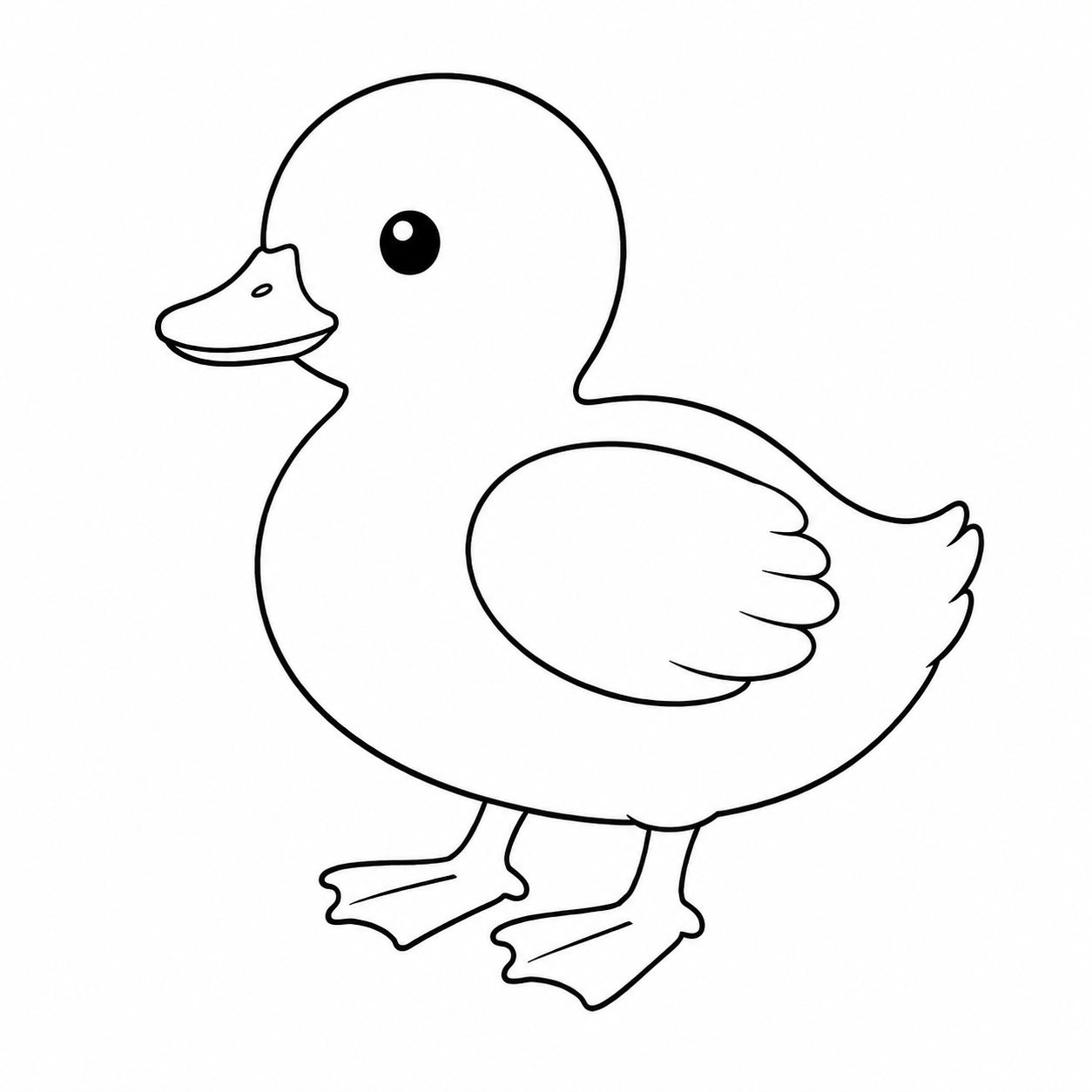 アヒルのひなのぬりえ用線画
