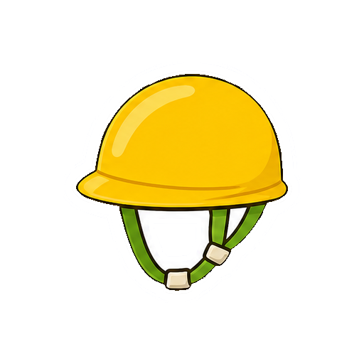 顔や文字がない安全ヘルメットアイコン