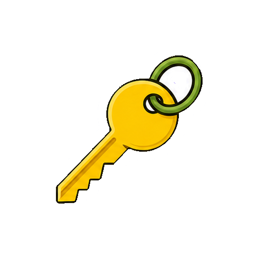 文字やロゴがない鍵アイコン