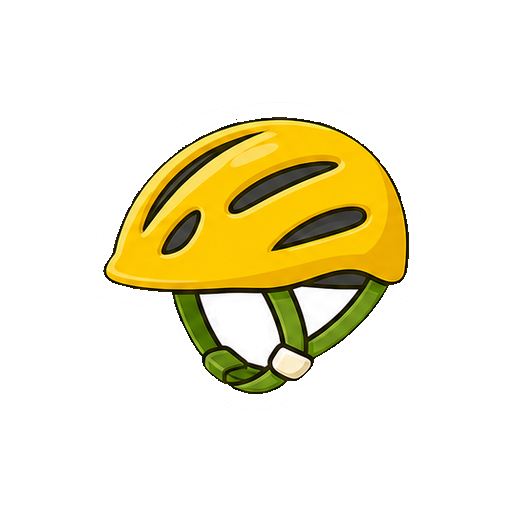 自転車本体や顔がない自転車ヘルメットアイコン