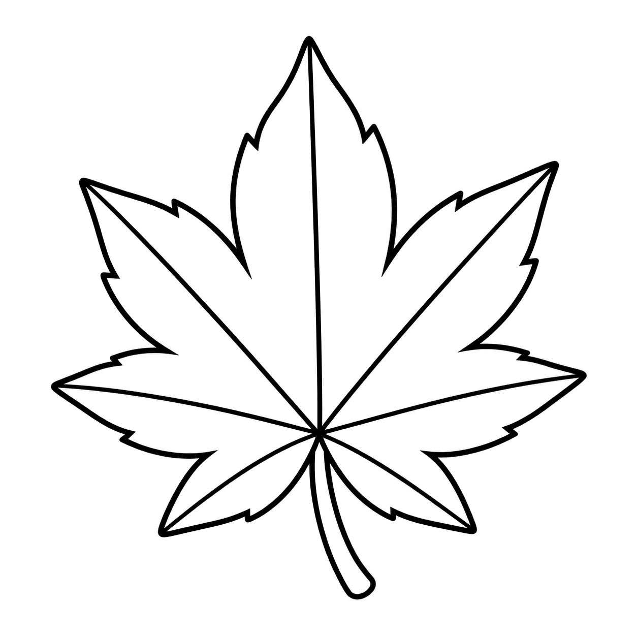 赤いもみじのぬりえ用線画（紅葉・秋の自然のイラスト24点・ぬりえ23種類）