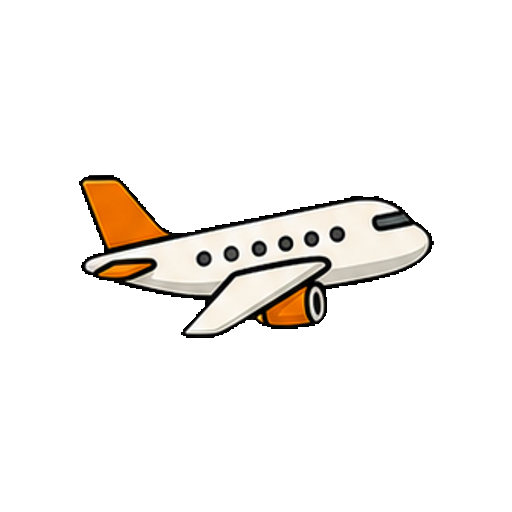 文字やロゴがない飛行機のアイコン