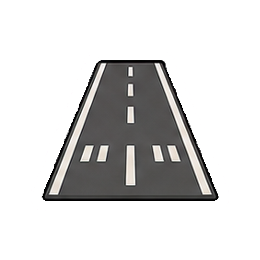 文字やロゴがない滑走路のアイコン