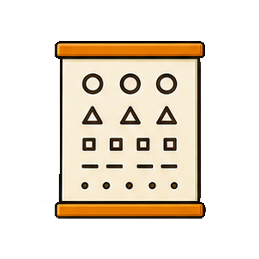 文字やロゴがない視力表のアイコン