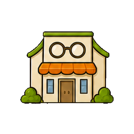 文字やロゴがない眼鏡店のアイコン