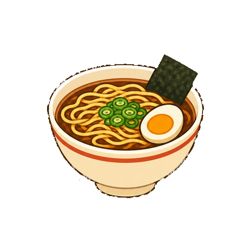 顔や文字がないしょうゆラーメンアイコン