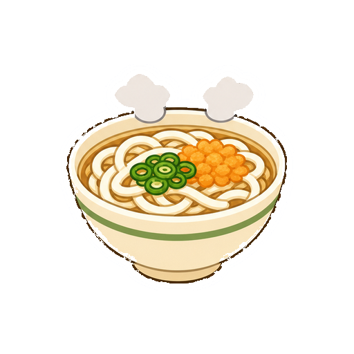顔や文字がないうどんアイコン
