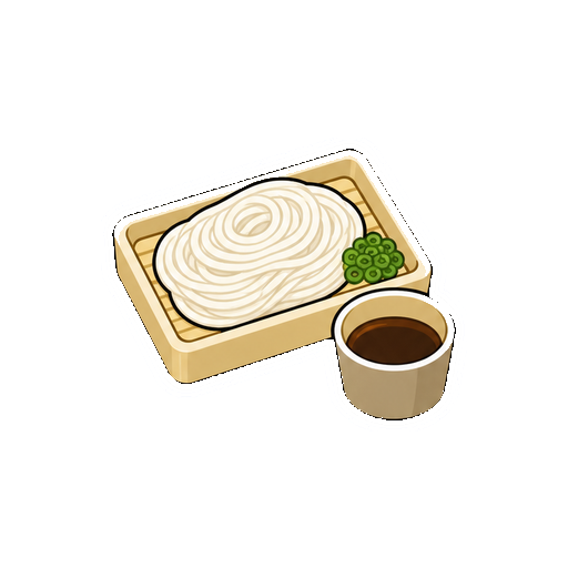 顔や文字がないそうめんアイコン