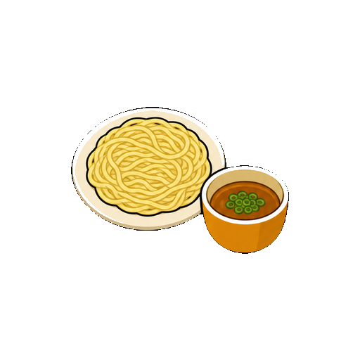 顔や文字がないつけ麺アイコン