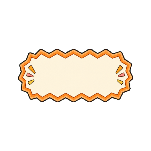 文字がないジグザグポップ見出し