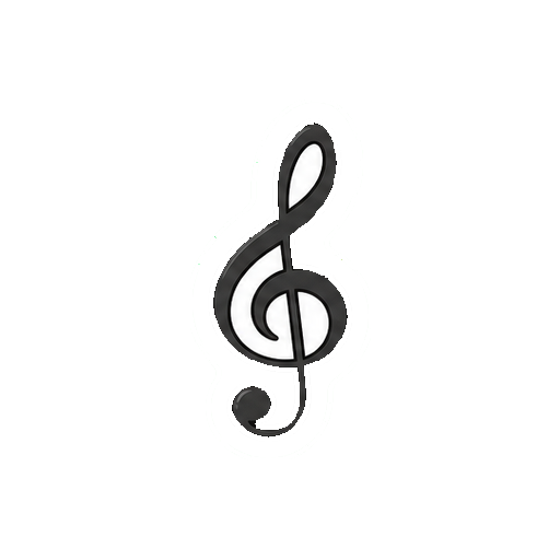 文字や数字がないト音記号アイコン