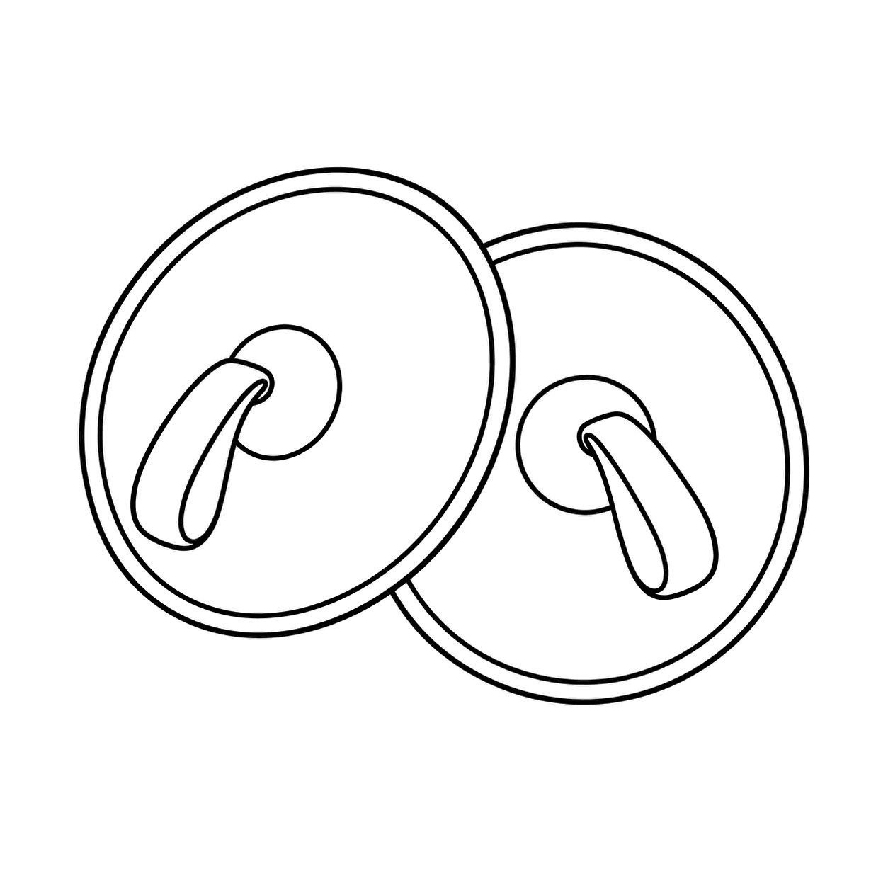 シンバルのぬりえ用線画