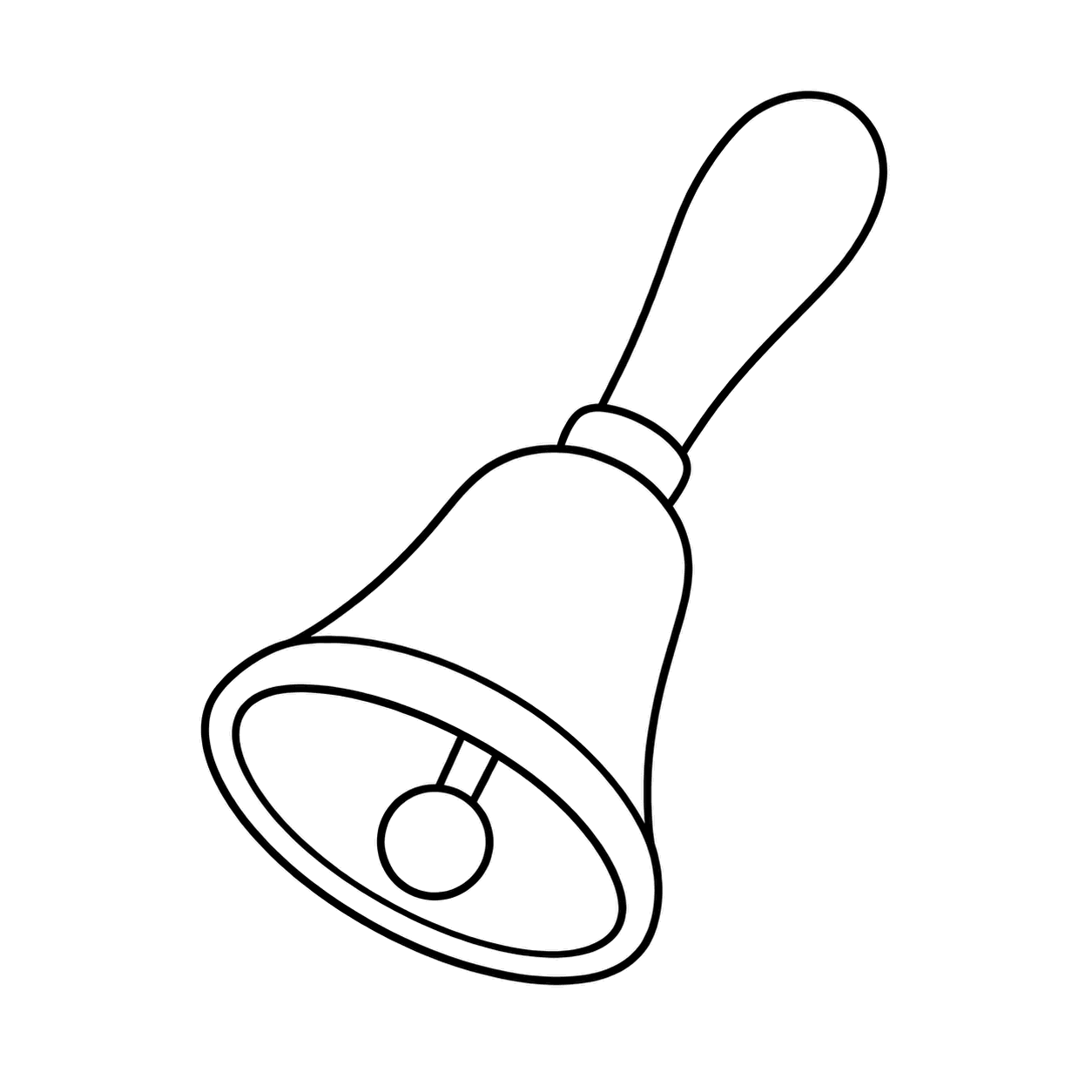 ハンドベルのぬりえ用線画