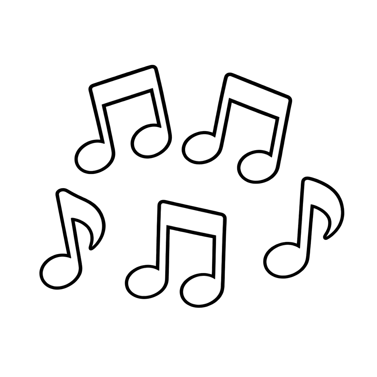 音符のぬりえ用線画