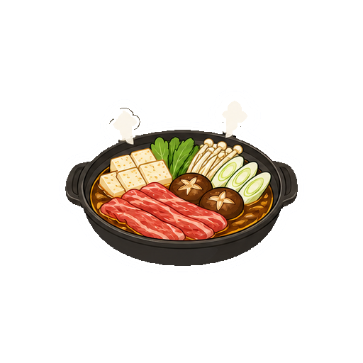 文字がないすき焼き鍋アイコン
