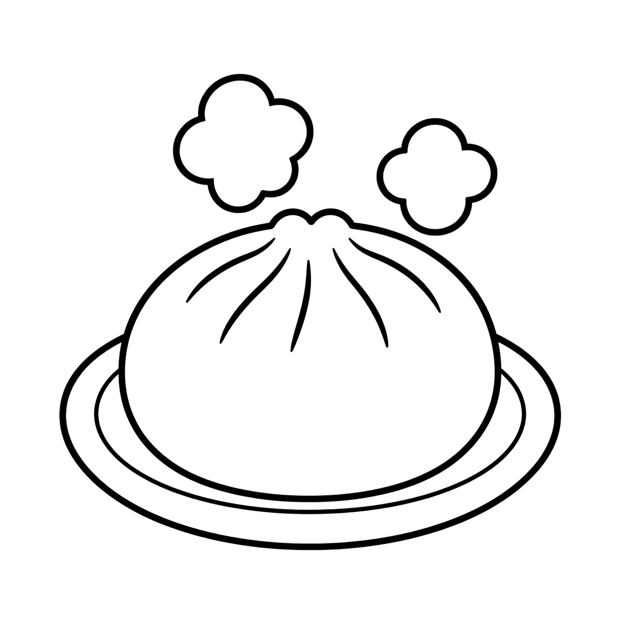 肉まんのぬりえ用線画