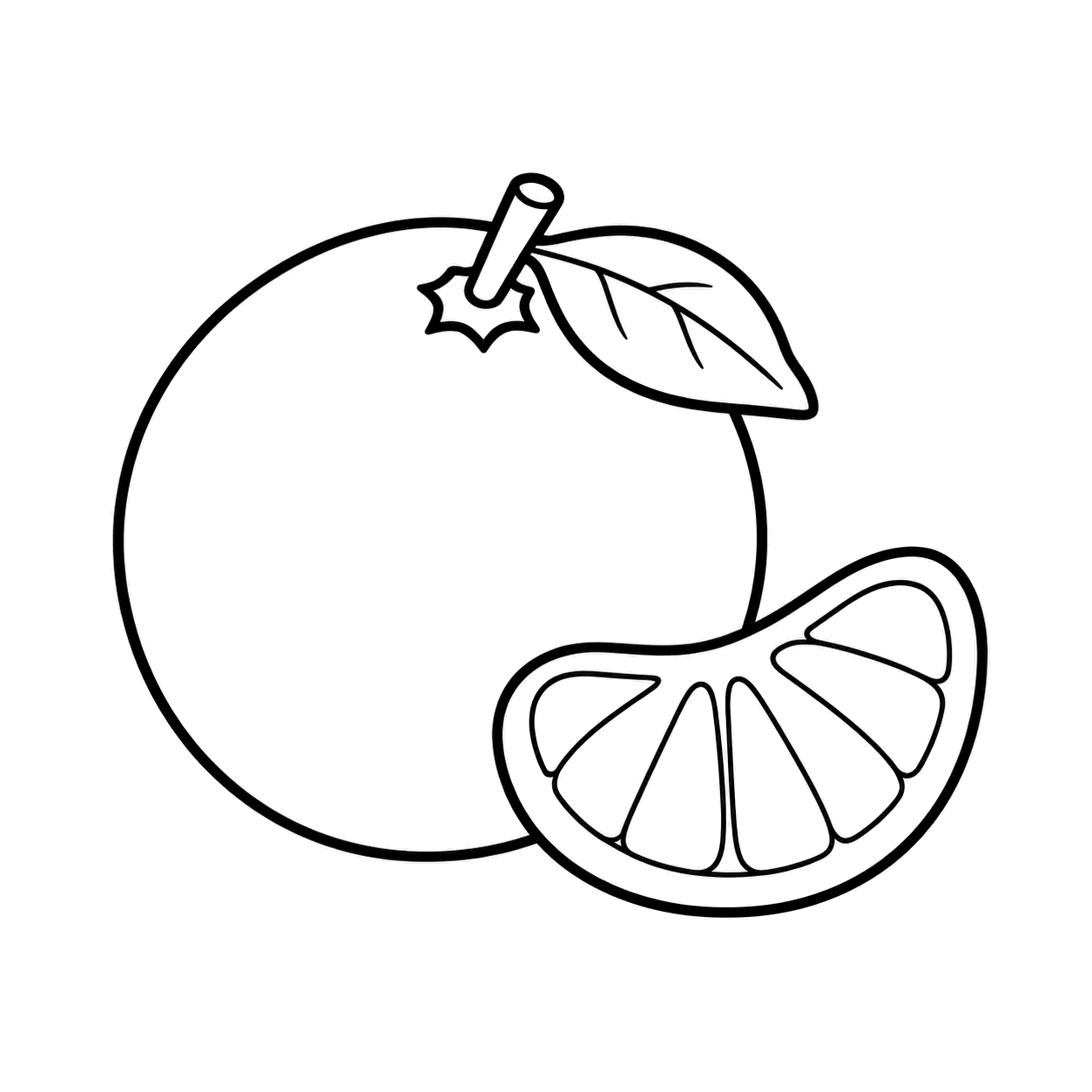 みかんのぬりえ用線画